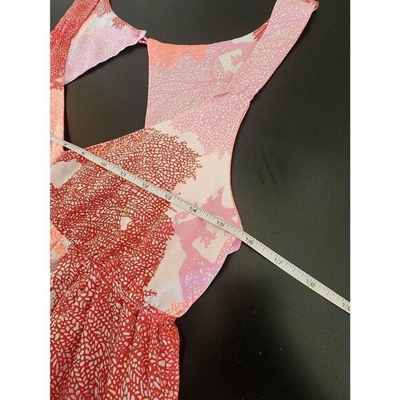 Roxy size Large coral beach dress cover up open back - Picture 5 of 7